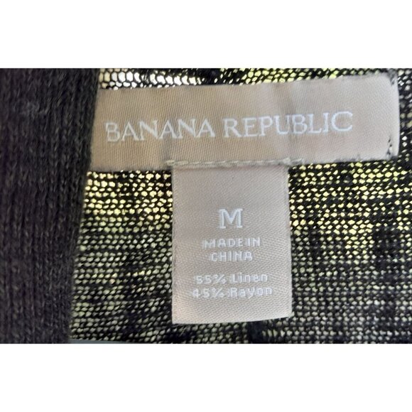 Banana Republic Easy Open Linen-Blend Cardigan Black Size M - Picture 9 of 9